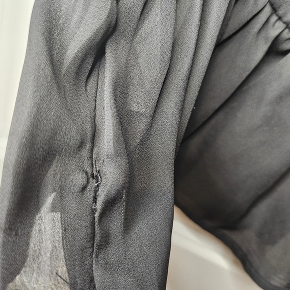 Forever 21 Witchy Black Glam Embroidered Sheer Sleeveless Goth Camisole Top M - Picture 9 of 15